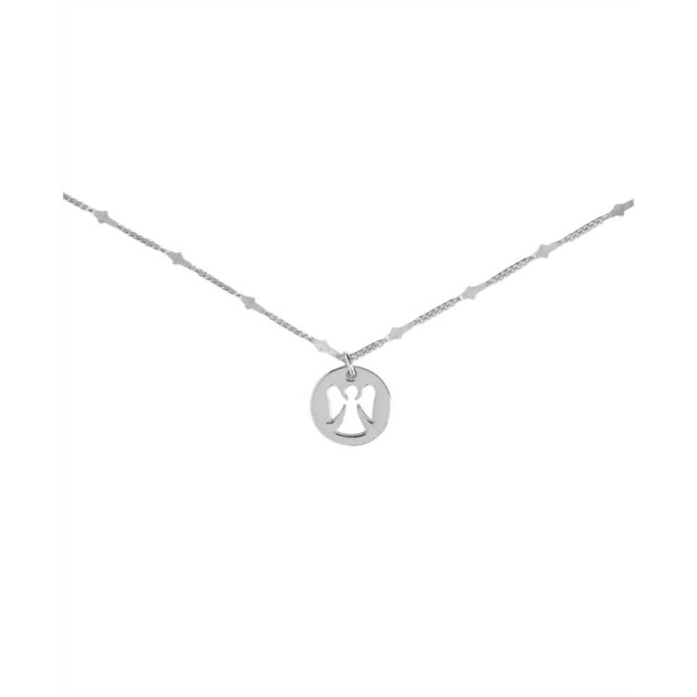 NEW COCO + CARMEN women's guardian angel necklace in silver
